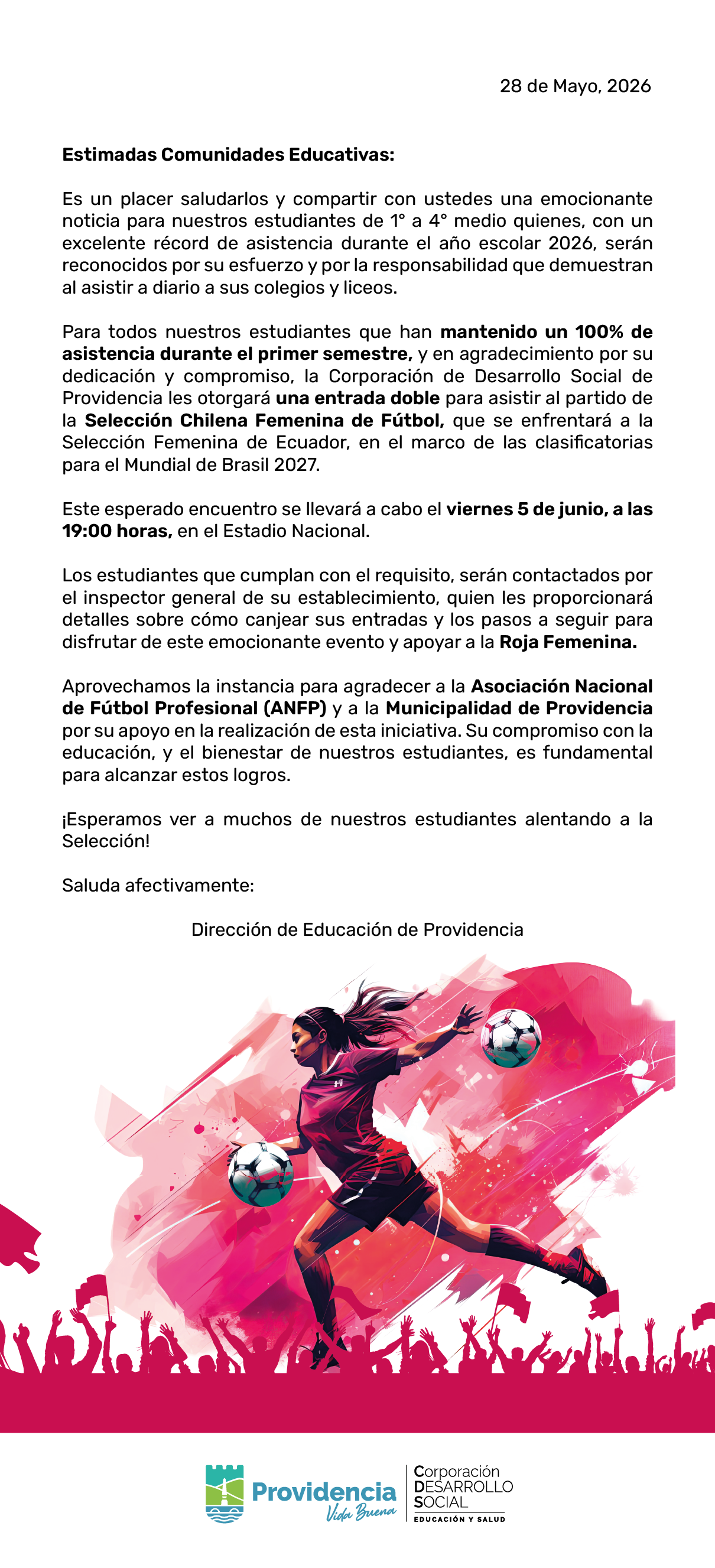 MAILING LA ROJA FEMENINA